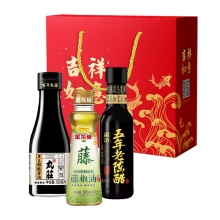 丸庄酱油（醇酿）150ML+金龙鱼藤椒油100ml+梁汾老陈醋150ml（礼盒装）637558