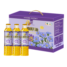 中粮福临门亚麻籽油礼盒400ml*3