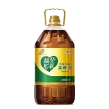 中粮福临门福至心礼非转基因浓香压榨菜籽油5L