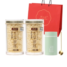 鲜山叔 有机富硒本草银耳80g/2罐 【送260ml焖烧杯+小勺子+礼袋】