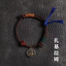 馬传玉 藏式紫檀六棱珠扎基拉姆手绳 大小可调节 MCY098