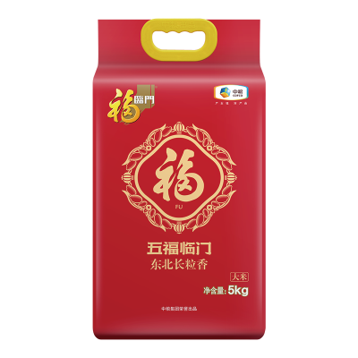 中粮福临门五福临门东北长粒香米5kg