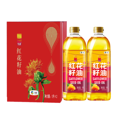 中粮悦润红花籽油礼盒1L*2