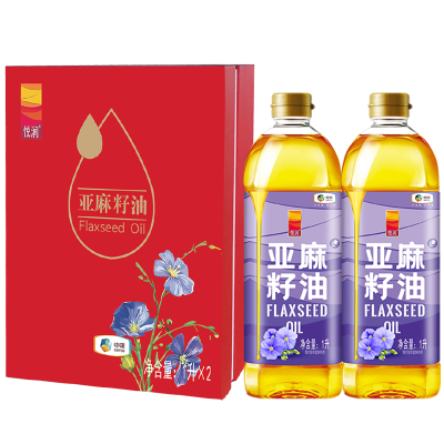 中粮悦润亚麻籽油礼盒1L*2