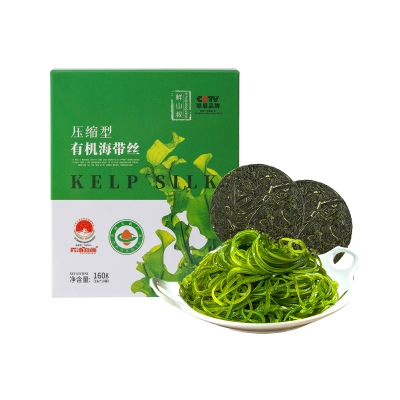 鲜山叔 有机压缩海带丝160g/1盒（16g*10片）