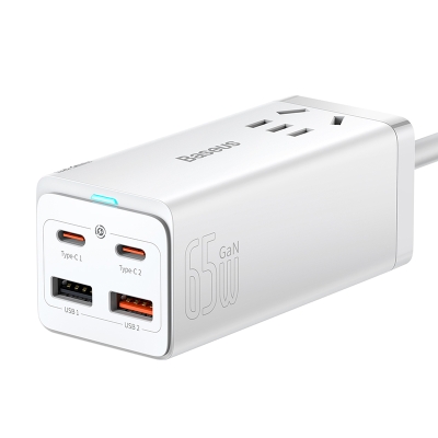 倍思GaN3pro氮化镓桌面插线板AC+2U+2C65W中规