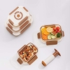 高太白长乐享真空保鲜碗6件套大长1040ml*1+中长640ml*2+小长370ml*2保鲜碗 GBXW022