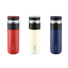 德世朗（DESLON） 尊享泡茶杯 保温杯 500mL 白色 蓝色 DZXB-500