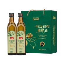 品利特级初榨橄榄油绿水青山500mlx2礼盒