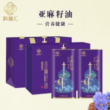 纳福汇冷榨亚麻籽油礼盒1000ml*2