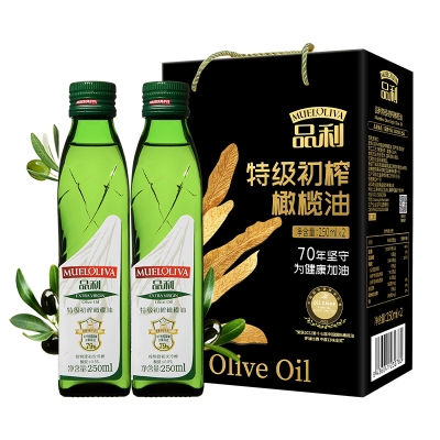 品利 西班牙原装进口橄榄油250ml*2礼盒装