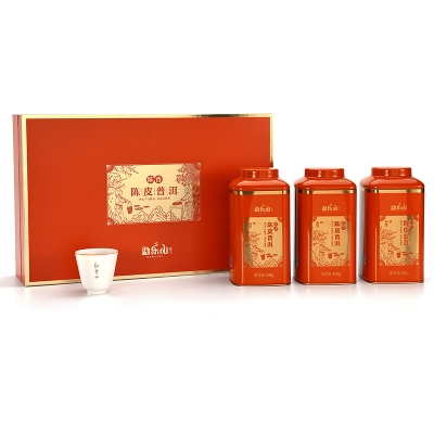 【勐乐山】2023和颐（陈香陈皮普洱）铁罐礼盒装300g