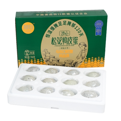旭日1996 沙心松花鸭皮蛋盒装780g/盒