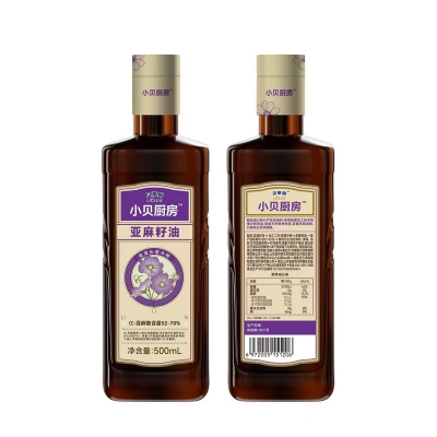 贝蒂斯小贝厨房亚麻籽油500ML*2礼盒装