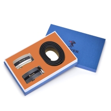 PLOVER香港啄木鸟真皮男士双扣皮带礼盒GD1882