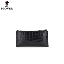 PLOVER香港啄木鸟头层牛皮鳄鱼纹拉链款钱包 GD5134