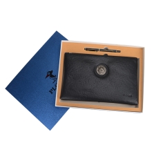 PLOVER香港啄木鸟头层牛皮夹包笔套装礼盒 GD820005-2A