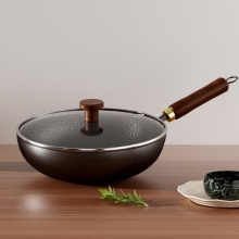 Velosan温仑山锤纹大铁锅32cm A-VP-1CWCG01