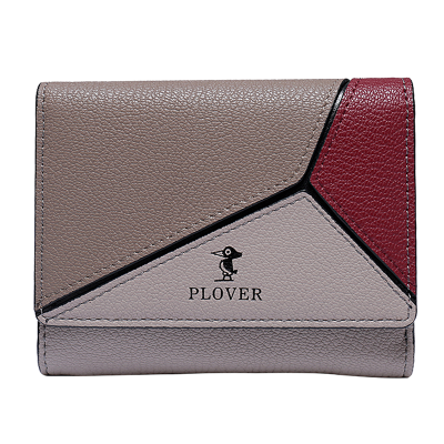 PLOVER香港啄木鸟女款小众拼色三折多功能钱包 GD5929-3NH
