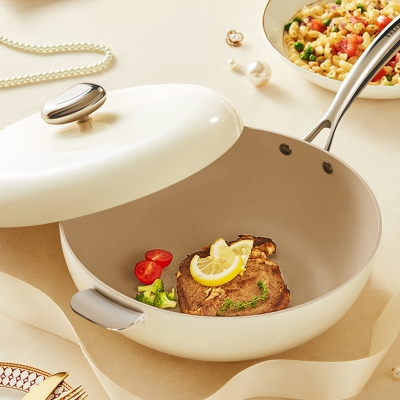 VELOSAN温仑山鹅卵石不粘炒锅 34cmB-VP-1ECG05