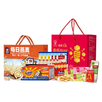 阿华田/桂格/嘉顿-饼干麦片蛋糕卷福至光华组合