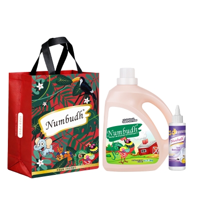 Numbudh南堡草本除菌洗衣液3kg+南堡Numbudh免洗便捷去渍剂100ml（重油渍克星）+礼品袋 