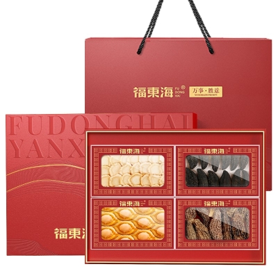 福东海【万事胜意】四宝（西洋参+红极海参+鲍鱼+羊肚菌）-C