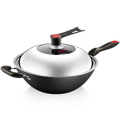 炊大皇传世不锈铸铁炒锅C32D2